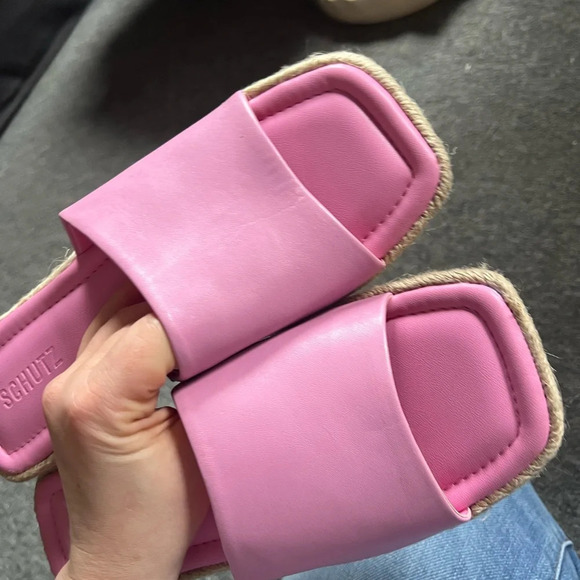 NWOT Schutz Corah Pink Slides Espadrilles, size 9.5 - Picture 6 of 6